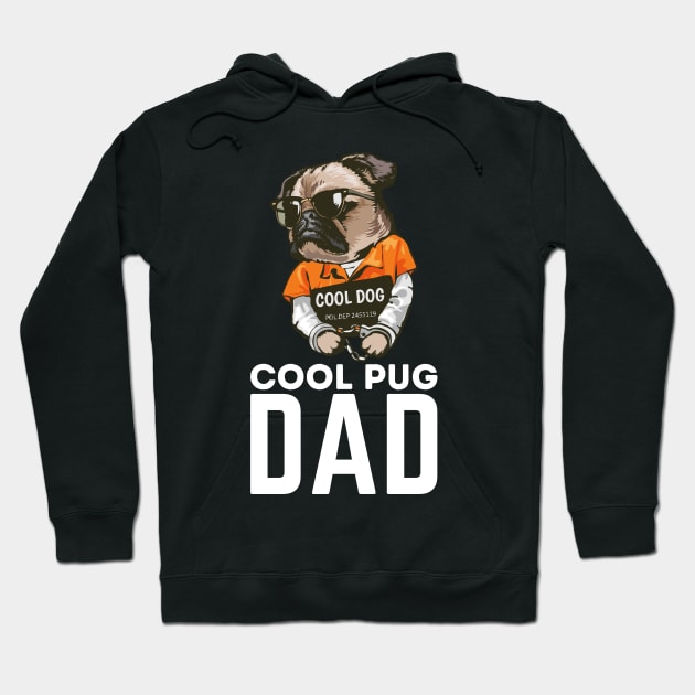 Cool Pug Dad Hoodie by Outfit Clothing